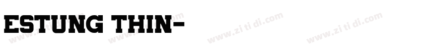 Estung Thin字体转换